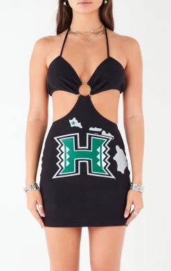 FURST OF A KIND VINTAGE CUT OUT HALTER DRESS