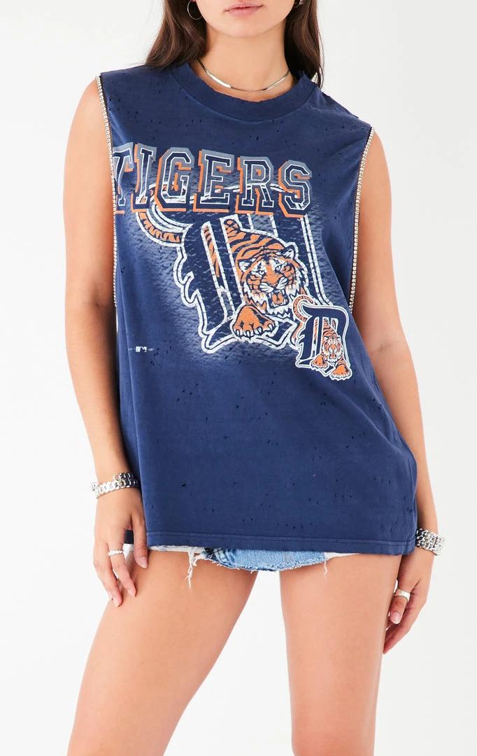 FURST OF A KIND VINTAGE RHINESTONE TRIM SLEEVELESS TEE 5 FURST OF A KIND VINTAGE RHINESTONE TRIM SLEEVELESS TEE