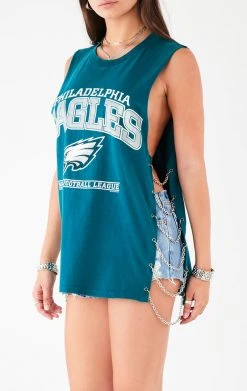 FURST OF A KIND VINTAGE CHAINS VINTAGE CHAIN SIDE SLEEVELESS TEE