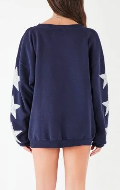FURST OF A KIND VINTAGE SILVER STAR PATCH SWEATSHIRT