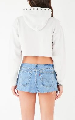 FURST OF A KIND VINTAGE COLLEGE VINTAGE RIPPED STUDDED HOOD CROPPED HOODIE 8 FURST OF A KIND VINTAGE COLLEGE VINTAGE RIPPED STUDDED HOOD CROPPED HOODIE