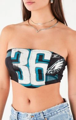 FURST OF A KIND VINTAGE SPLICED JERSEY CORSET TUBE TOP