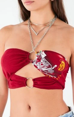 FURST OF A KIND VINTAGE CUT OUT CHAIN HALTER TOP