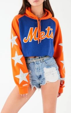 FURST OF A KIND VINTAGE STAR PATCH CROPPED HOODIE