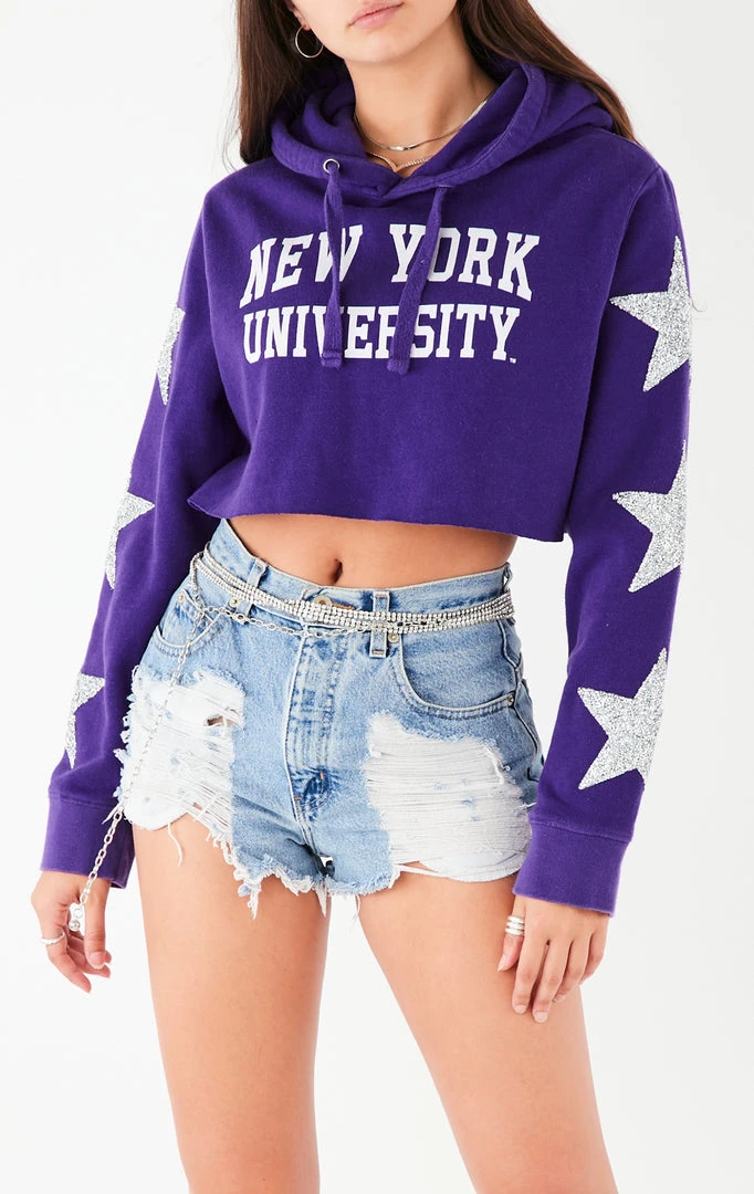 FURST OF A KIND VINTAGE STAR PATCH CROPPED HOODIE VINTAGE STARS 3 FURST OF A KIND VINTAGE STAR PATCH CROPPED HOODIE VINTAGE STARS