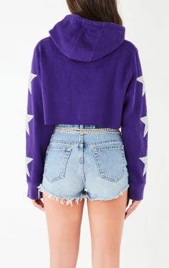 FURST OF A KIND VINTAGE STAR PATCH CROPPED HOODIE VINTAGE STARS