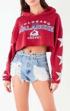 FURST OF A KIND VINTAGE STAR PATCH CROPPED HOODIE VINTAGE SPORTS