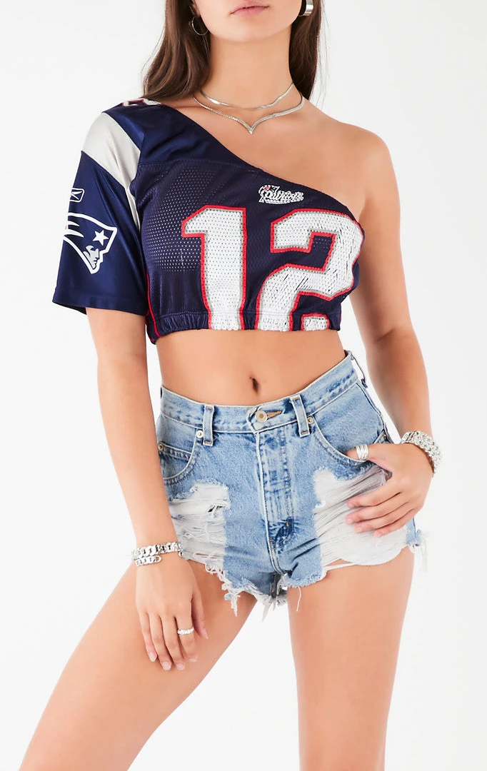 FURST OF A KIND VINTAGE NFL VINTAGE ONE SHOULDER NFL JERSEY 4 FURST OF A KIND VINTAGE NFL VINTAGE ONE SHOULDER NFL JERSEY