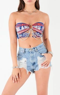 FURST OF A KIND VINTAGE CHAINS VINTAGE CUT OUT WATERFALL CHAIN TUBE TOP