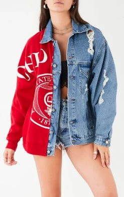 FURST OF A KIND VINTAGE SPLICED DENIM JACKET