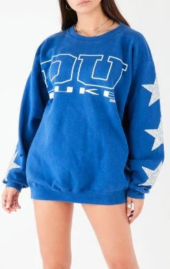 FURST OF A KIND VINTAGE COLLEGE VINTAGE SILVER STAR PATCH SWEATSHIRT