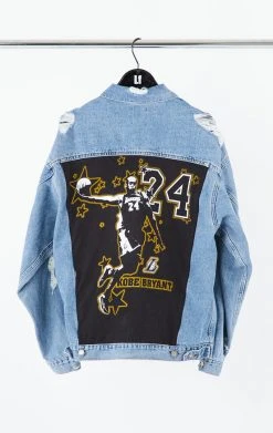 FURST OF A KIND VINTAGE DENIM JACKETS VINTAGE GRAPHIC BACK INSERT DENIM JACKET