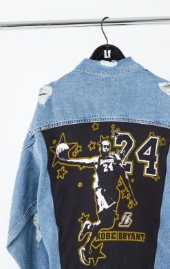 FURST OF A KIND VINTAGE DENIM JACKETS VINTAGE GRAPHIC BACK INSERT DENIM JACKET