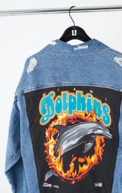 FURST OF A KIND VINTAGE DENIM JACKETS VINTAGE GRAPHIC BACK INSERT DENIM JACKET