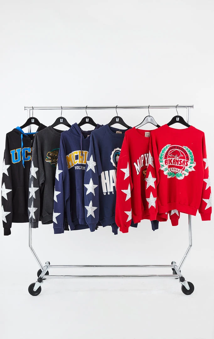 FURST OF A KIND VINTAGE SILVER STAR PATCH SWEATSHIRT VINTAGE STARS 4 FURST OF A KIND VINTAGE SILVER STAR PATCH SWEATSHIRT VINTAGE STARS