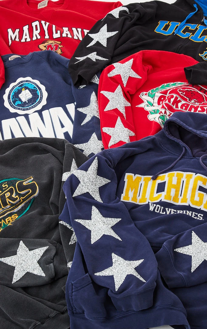 FURST OF A KIND VINTAGE SILVER STAR PATCH SWEATSHIRT VINTAGE STARS 3 FURST OF A KIND VINTAGE SILVER STAR PATCH SWEATSHIRT VINTAGE STARS