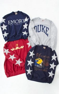 FURST OF A KIND VINTAGE SILVER STAR PATCH SWEATSHIRT VINTAGE COLLEGE