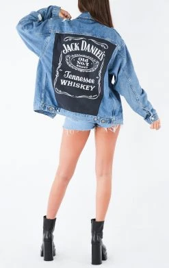 FURST OF A KIND VINTAGE GRAPHIC BACK INSERT DENIM JACKET VINTAGE DRINKS 8 FURST OF A KIND VINTAGE GRAPHIC BACK INSERT DENIM JACKET VINTAGE DRINKS