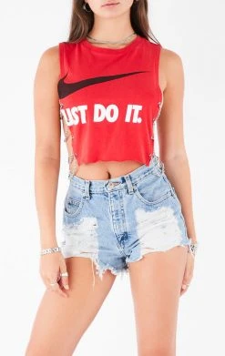 FURST OF A KIND VINTAGE CHAIN SIDE SLEEVELESS CROPPED TEE FESTIVAL