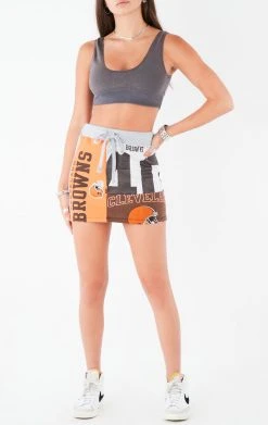 FURST OF A KIND VINTAGE NFL VINTAGE SPLICED PATCHWORK SKIRT