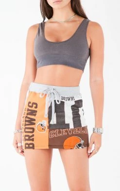 FURST OF A KIND VINTAGE NFL VINTAGE SPLICED PATCHWORK SKIRT