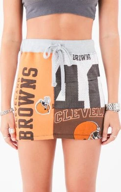 FURST OF A KIND VINTAGE NFL VINTAGE SPLICED PATCHWORK SKIRT