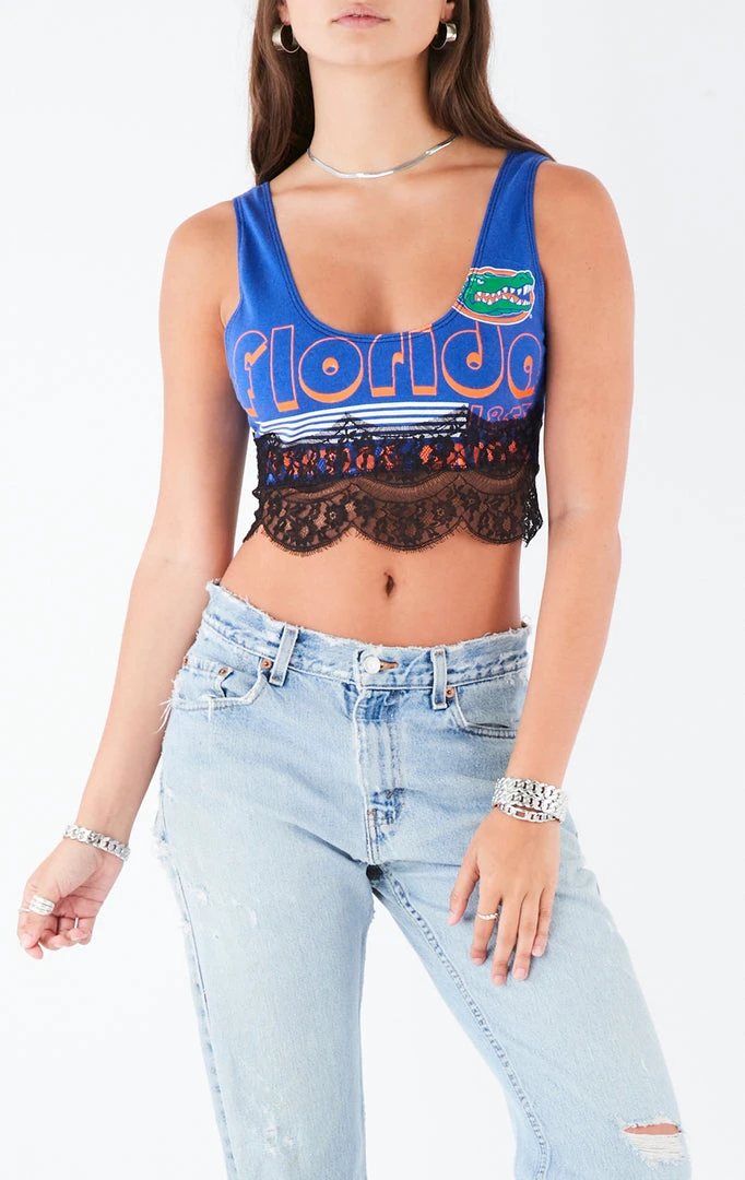 FURST OF A KIND VINTAGE LACE TRIM TANK VINTAGE COLLEGE 3 FURST OF A KIND VINTAGE LACE TRIM TANK VINTAGE COLLEGE