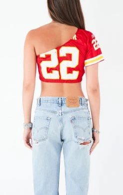 FURST OF A KIND VINTAGE NFL VINTAGE ONE SHOULDER NFL JERSEY 7 FURST OF A KIND VINTAGE NFL VINTAGE ONE SHOULDER NFL JERSEY