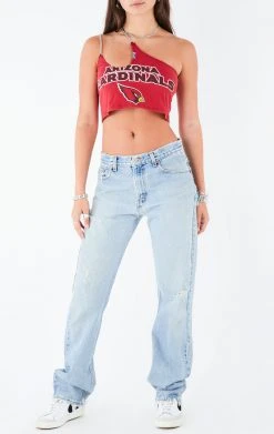 FURST OF A KIND VINTAGE ONE SHOULDER DOUBLE CHAIN STRAP TANK VINTAGE CHAINS