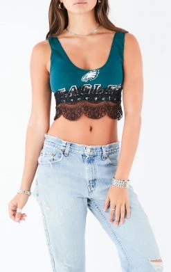 FURST OF A KIND VINTAGE LACE TRIM TANK