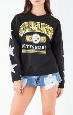 FURST OF A KIND VINTAGE NFL VINTAGE SILVER STAR PATCH SWEATSHIRT