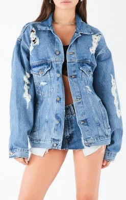 FURST OF A KIND VINTAGE GRAPHIC BACK INSERT DENIM JACKET VINTAGE DENIM JACKETS