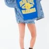 FURST OF A KIND VINTAGE GRAPHIC BACK INSERT DENIM JACKET VINTAGE DENIM JACKETS