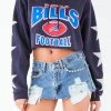 FURST OF A KIND VINTAGE NFL VINTAGE STAR PATCH CROPPED HOODIE