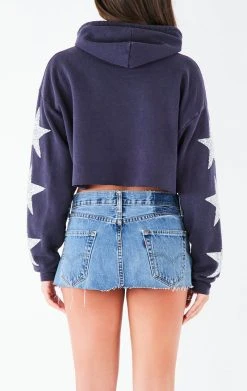 FURST OF A KIND VINTAGE NFL VINTAGE STAR PATCH CROPPED HOODIE