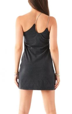 FURST OF A KIND VINTAGE ONE SHOULDER DOUBLE CHAIN STRAP DRESS