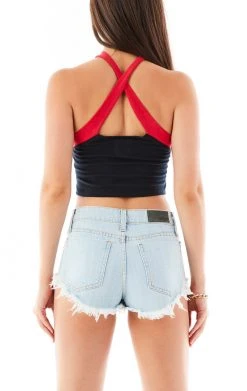 FURST OF A KIND VINTAGE CRISS CROSS STRAP TANK TOP