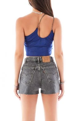 FURST OF A KIND VINTAGE JERSEY ONE SHOULDER DOUBLE CHAIN STRAP TANK VINTAGE NFL 5 FURST OF A KIND VINTAGE JERSEY ONE SHOULDER DOUBLE CHAIN STRAP TANK VINTAGE NFL