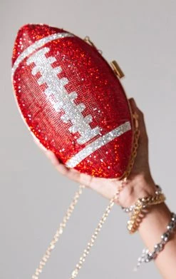 LOVE, MAR RHINESTONE FOOTBALL PURSE VINTAGE NFL