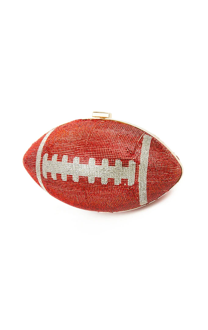 LOVE, MAR RHINESTONE FOOTBALL PURSE VINTAGE NFL 6 LOVE, MAR RHINESTONE FOOTBALL PURSE VINTAGE NFL