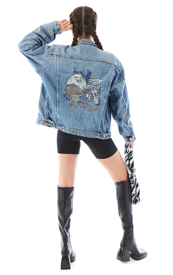 FURST OF A KIND VINTAGE HARLEY DENIM JACKET 3 FURST OF A KIND VINTAGE HARLEY DENIM JACKET