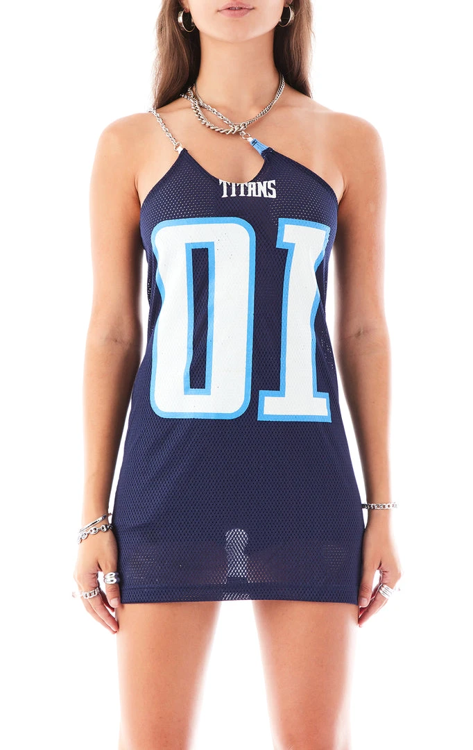 FURST OF A KIND SALE VINTAGE JERSEY ONE SHOULDER DOUBLE CHAIN STRAP DRESS 3 FURST OF A KIND SALE VINTAGE JERSEY ONE SHOULDER DOUBLE CHAIN STRAP DRESS