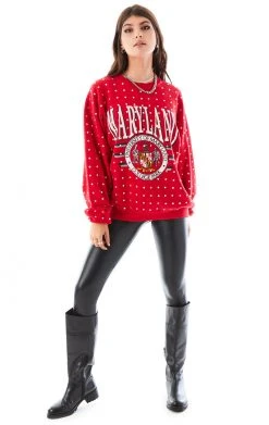 FURST OF A KIND VINTAGE ALLOVER RHINESTONE SWEATSHIRT