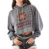 FURST OF A KIND SALE VINTAGE RHINESTONE CROPPED HOODIE