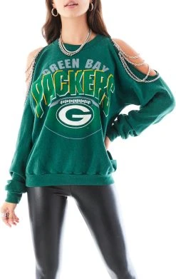 FURST OF A KIND VINTAGE SHOULDER CUT OUT CHAIN SWEATSHIRT SALE