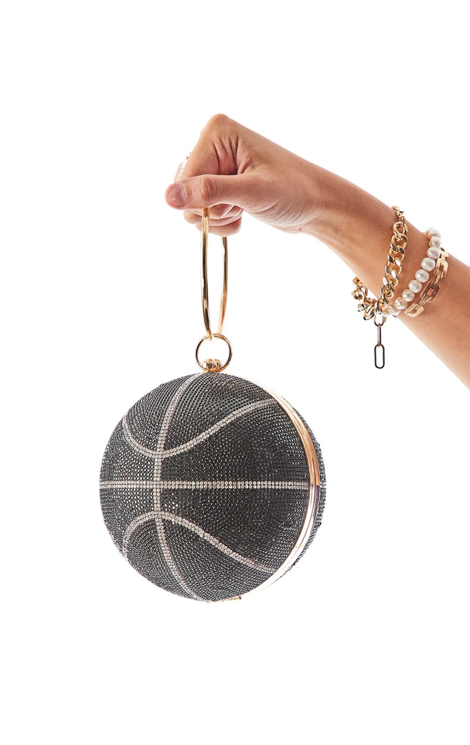 LOVE, MAR RHINESTONE BASKETBALL PURSE VINTAGE SPORTS 4 LOVE, MAR RHINESTONE BASKETBALL PURSE VINTAGE SPORTS