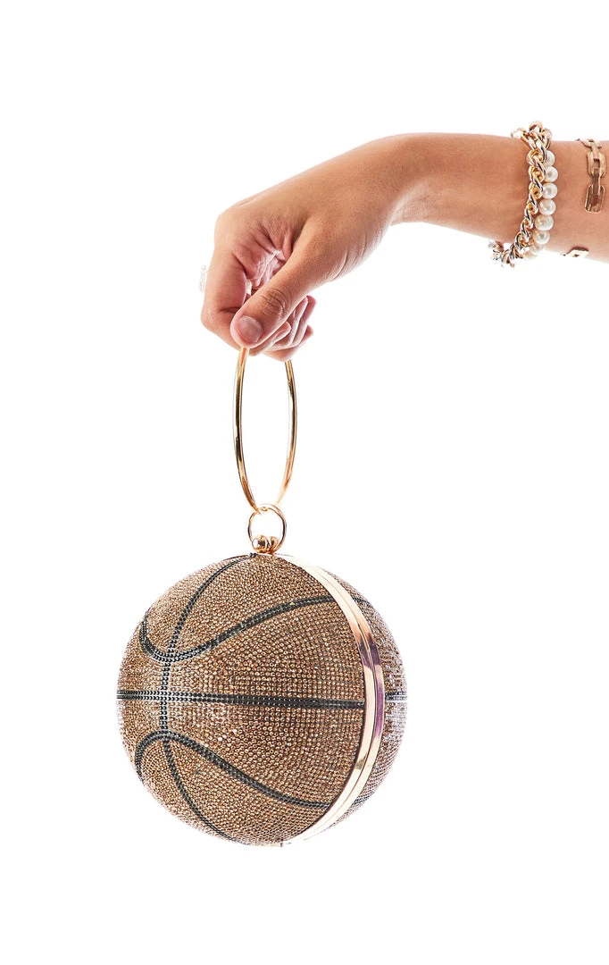 LOVE, MAR RHINESTONE BASKETBALL PURSE 4 LOVE, MAR RHINESTONE BASKETBALL PURSE