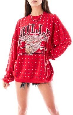 FURST OF A KIND VINTAGE ALLOVER RHINESTONE SWEATSHIRT VINTAGE SPORTS