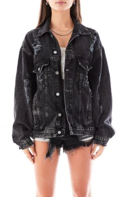 FURST OF A KIND VINTAGE GRAPHIC BACK INSERT DENIM JACKET VINTAGE DENIM JACKETS