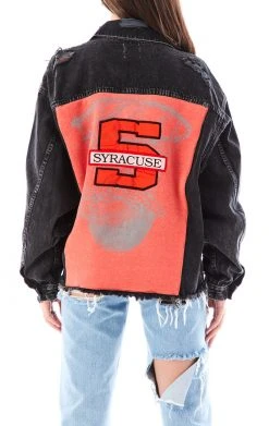 FURST OF A KIND VINTAGE GRAPHIC BACK INSERT DENIM JACKET